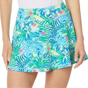 Lilly Pulitzer Leaf Print Skort - Green and Blue
